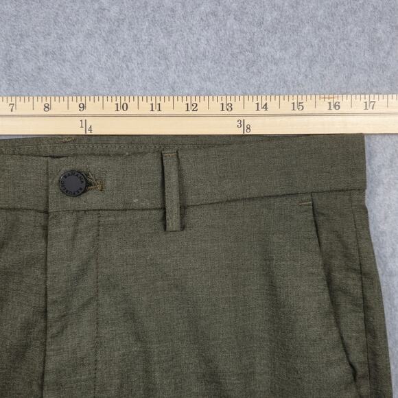 Banana Republic Mens 32x31 Slim Fit Green Flat Front Pants - Picture 8 of 12